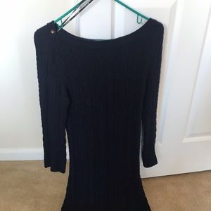 Navy blue sweater dress